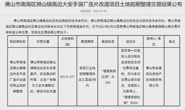 BB电子 BB电子网站 入口保底收益534亿！万科竞得狮山大安手袋厂170亩旧改(图1)